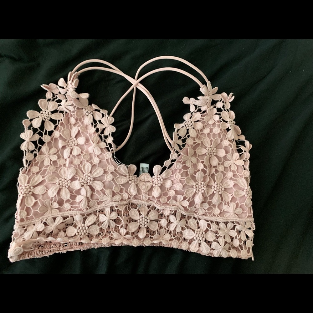 Pink free people bralette